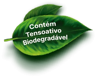 Contém tensoativo biodegradável